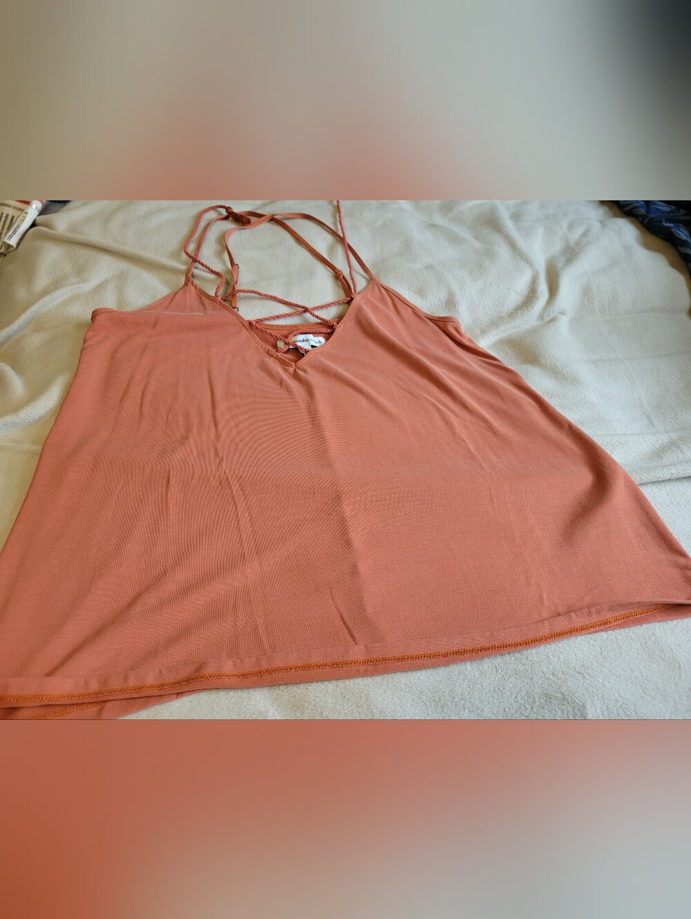 NWOT Abercrombie and Fitch Women's Strappy V-Neck Tank Top - Terracotta